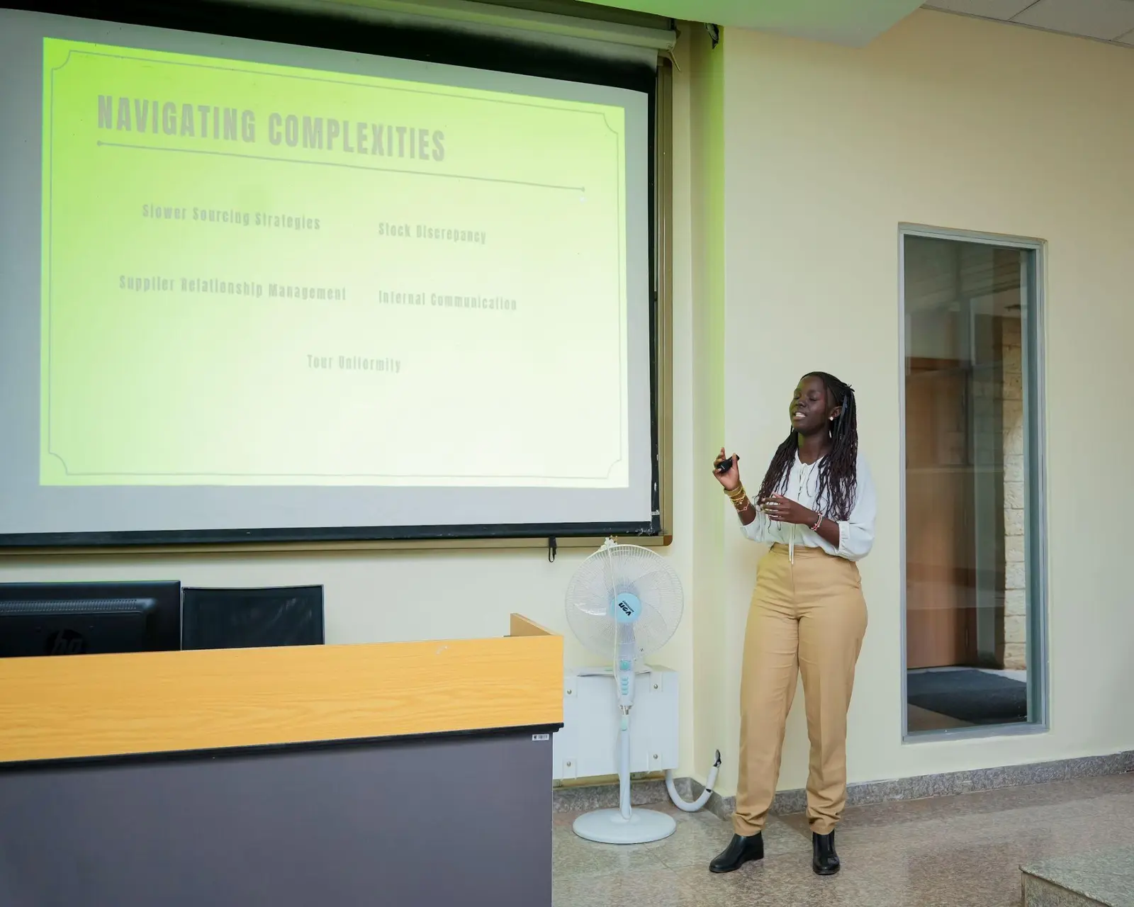 Final presentations at the end of the placement